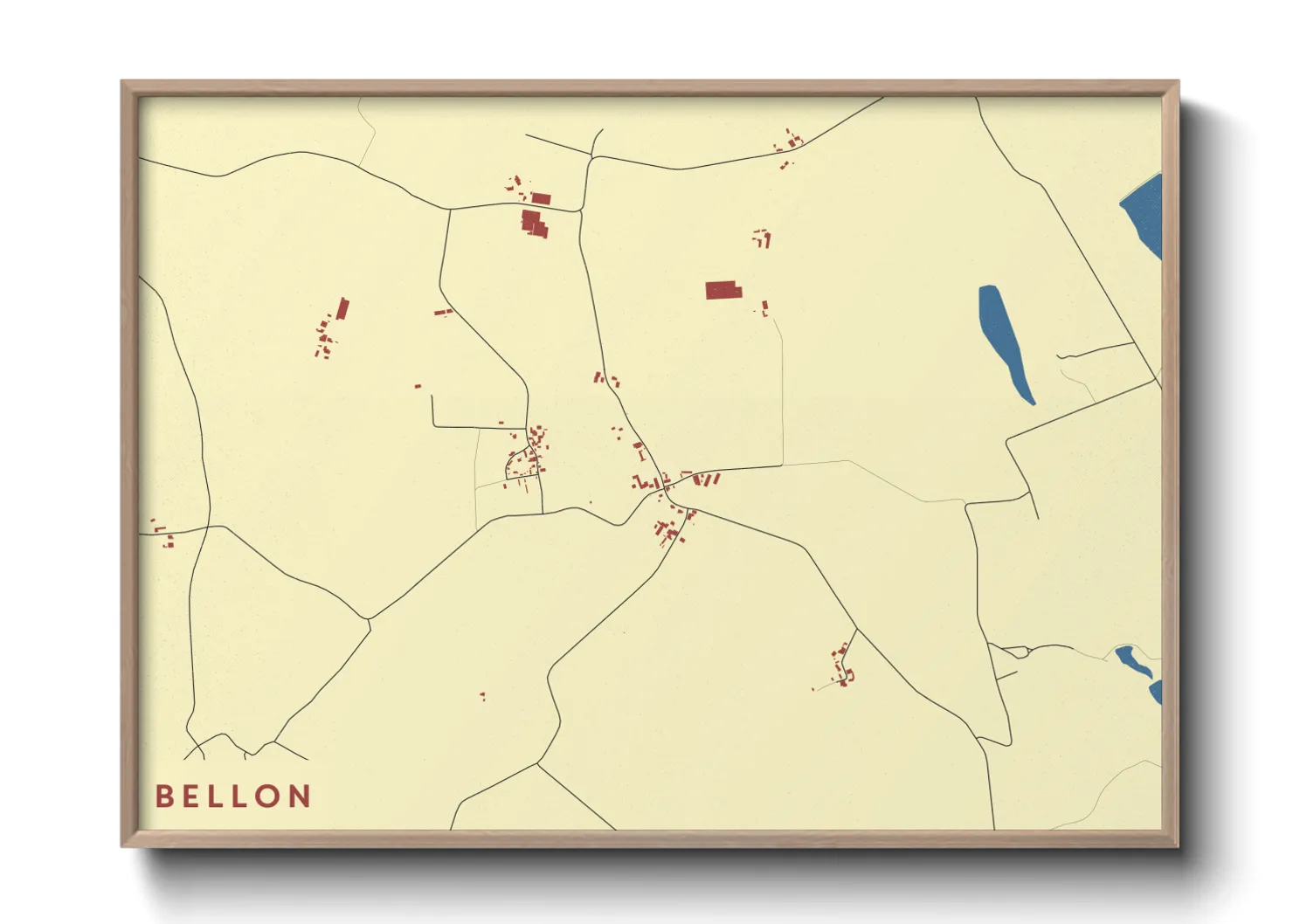 Une affiche de carte sur Bellon