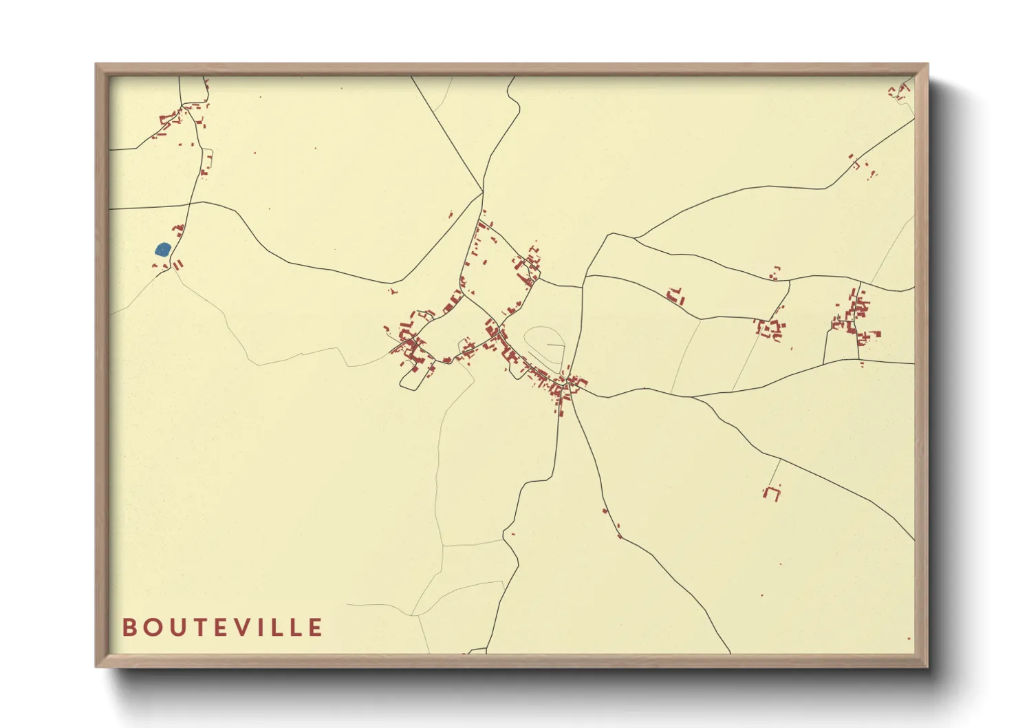 Une affiche de carte sur Bouteville