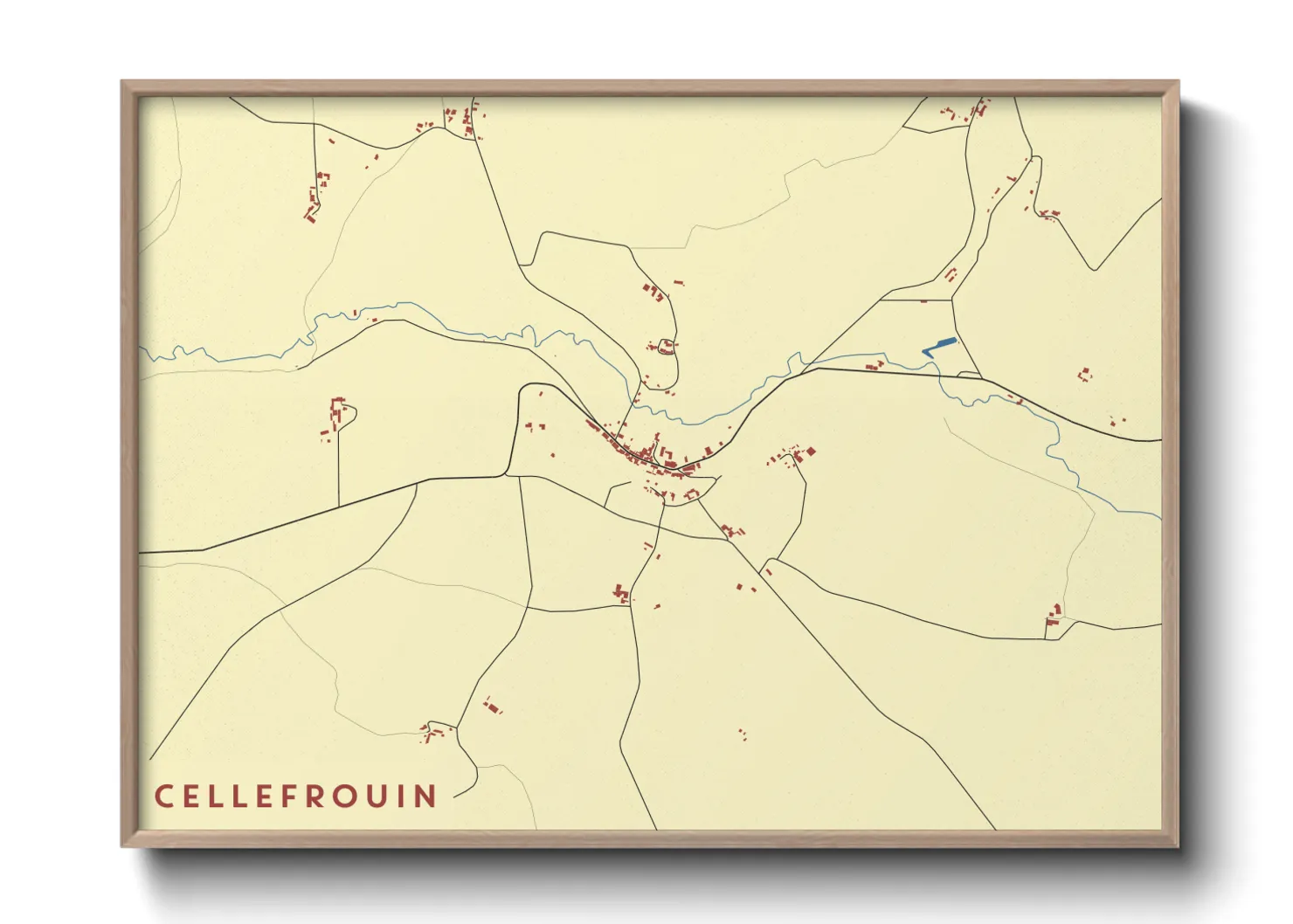 Une affiche de carte sur Cellefrouin