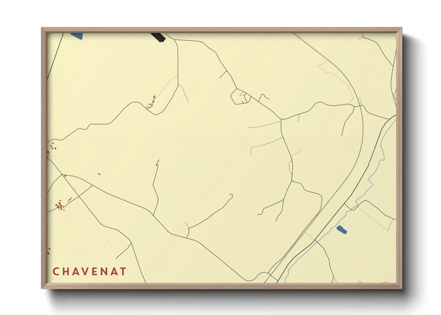 Une affiche de carte sur Chavenat