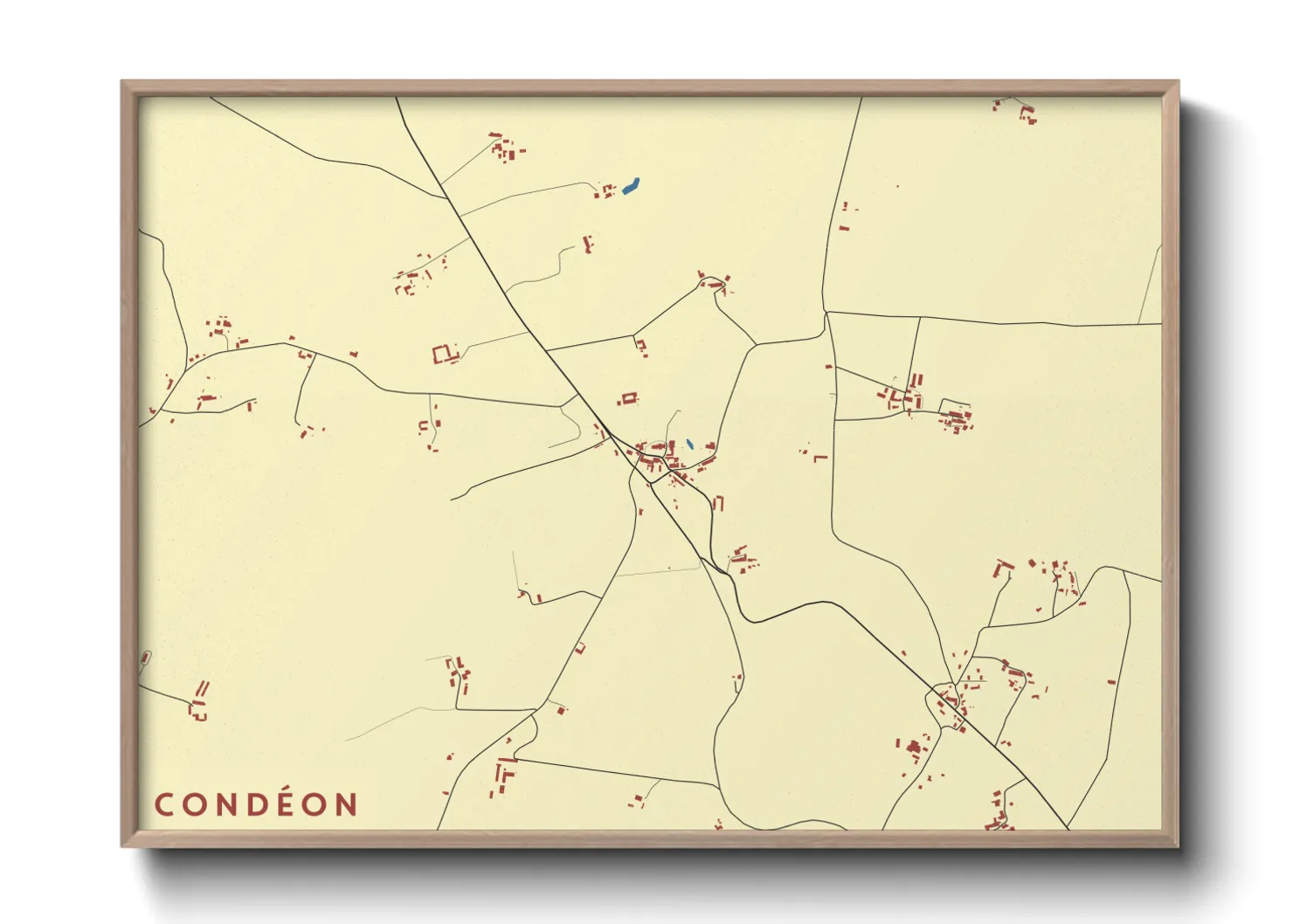 Une affiche de carte sur Condéon