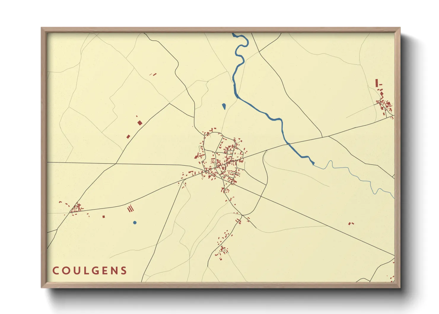 Une affiche de carte sur Coulgens