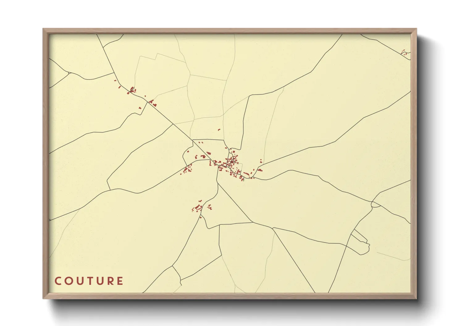 Une affiche de carte sur Couture