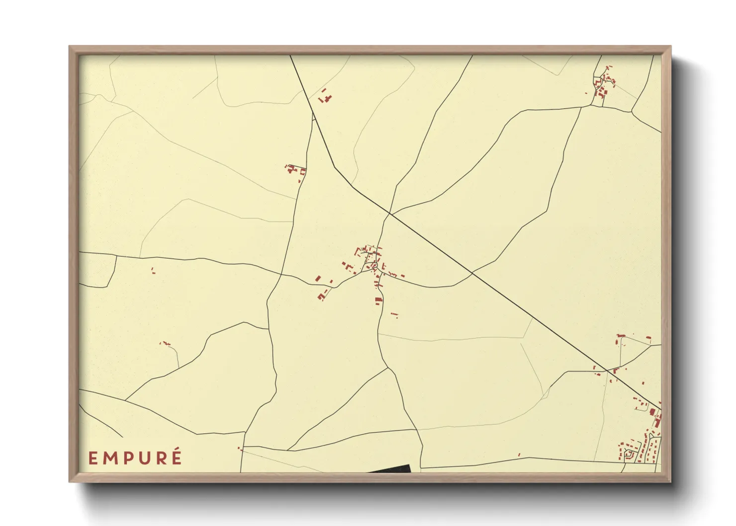 Une affiche de carte sur Empuré