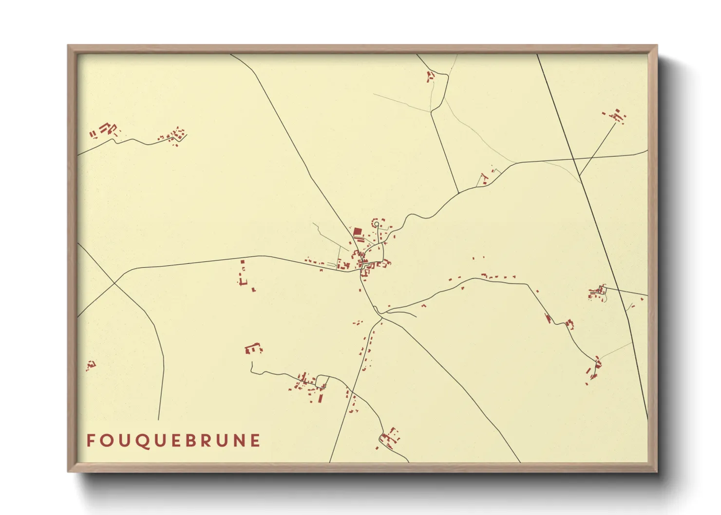 Une affiche de carte sur Fouquebrune