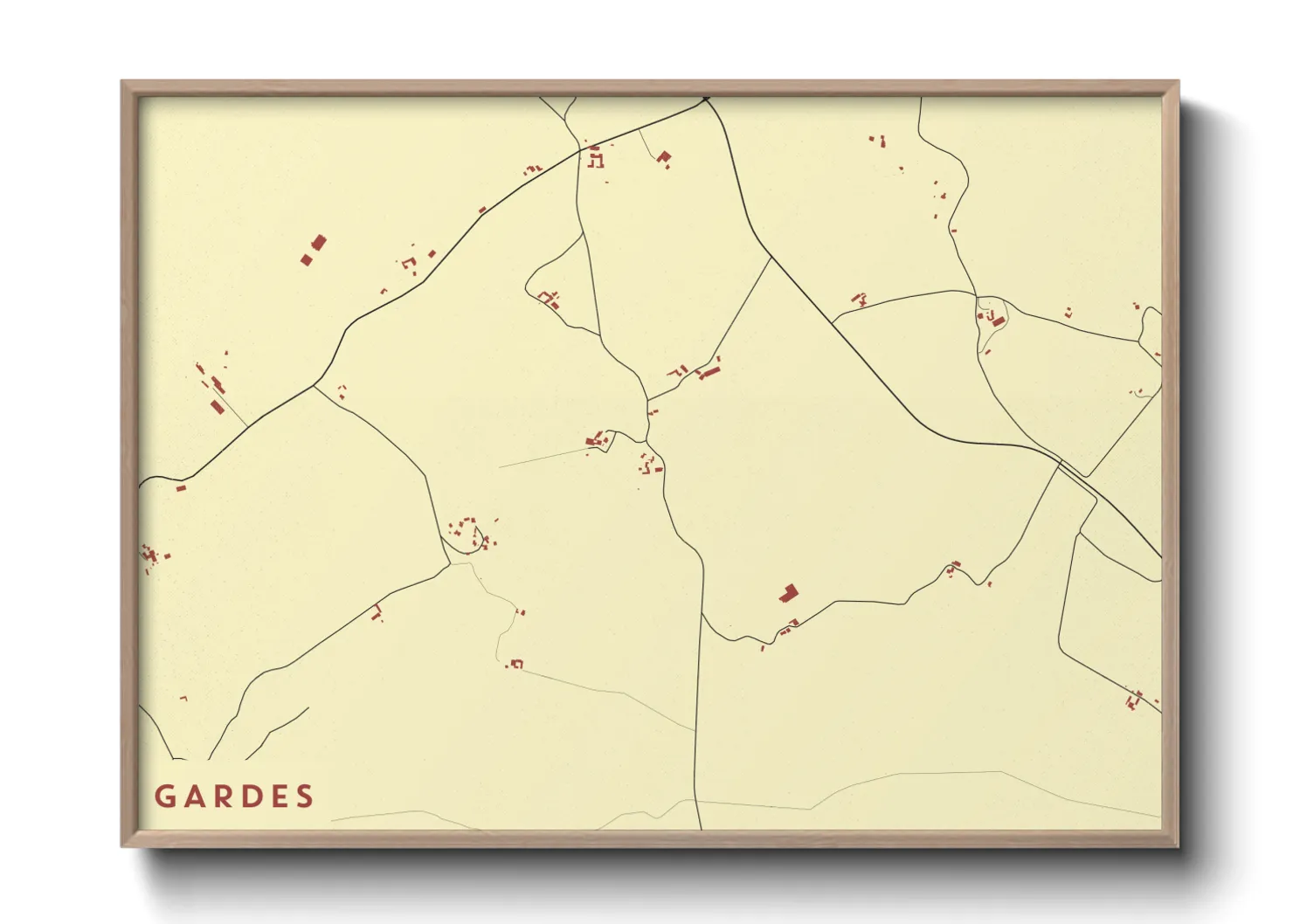 Une affiche de carte sur Gardes