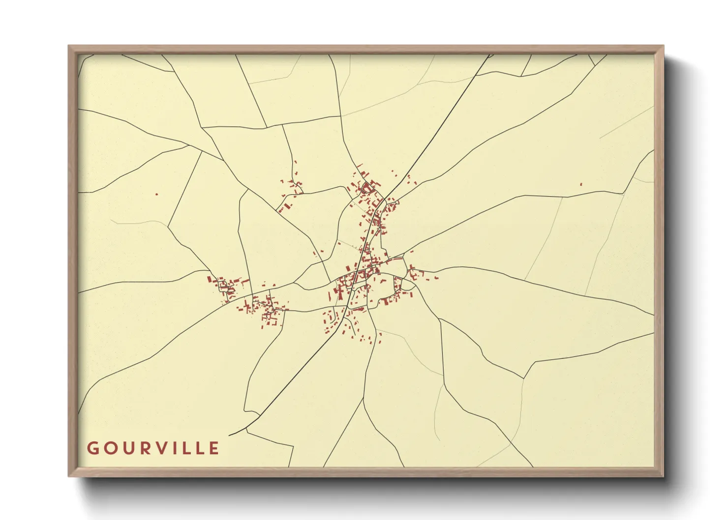 Une affiche de carte sur Gourville