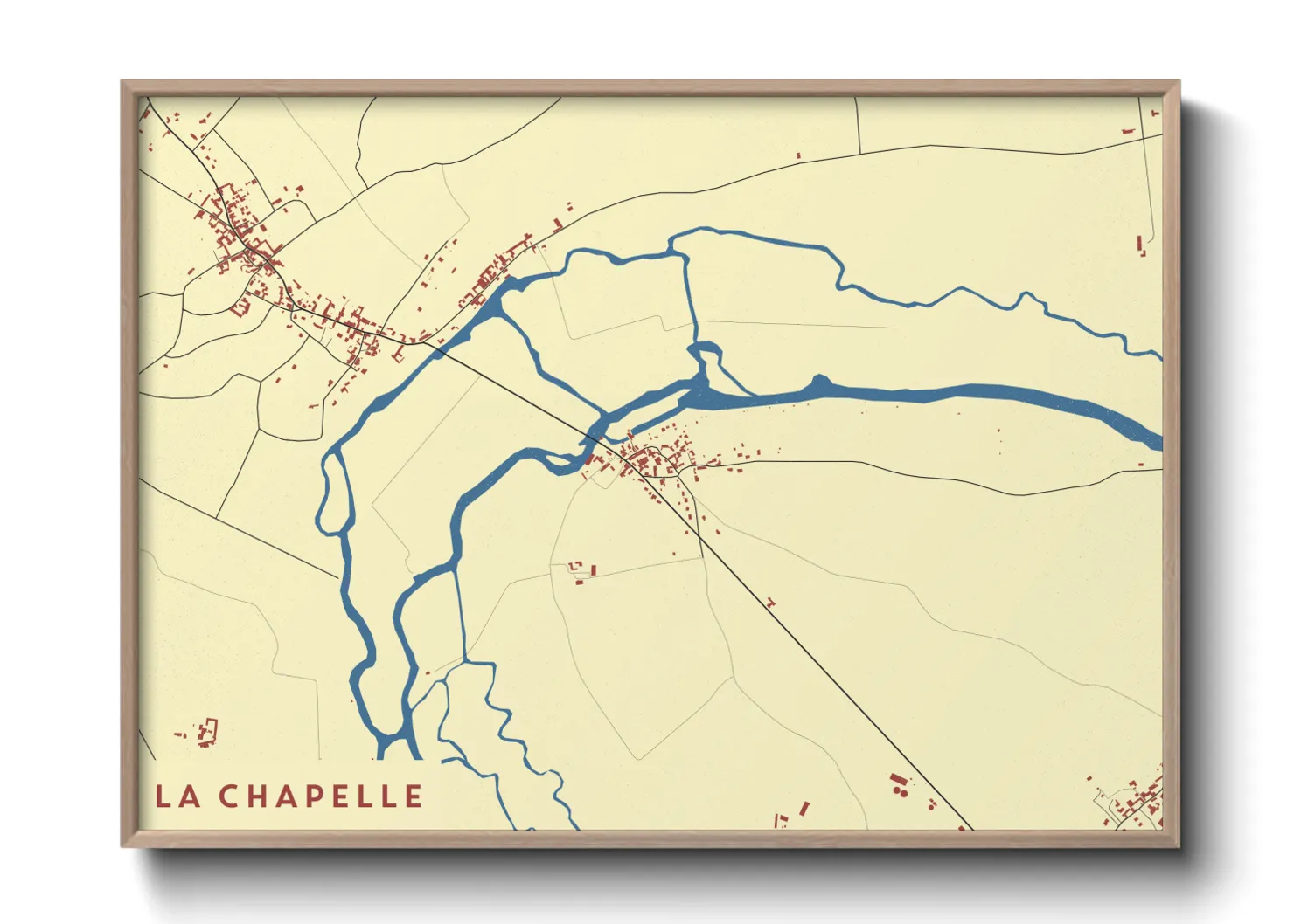 Une affiche de carte sur La Chapelle