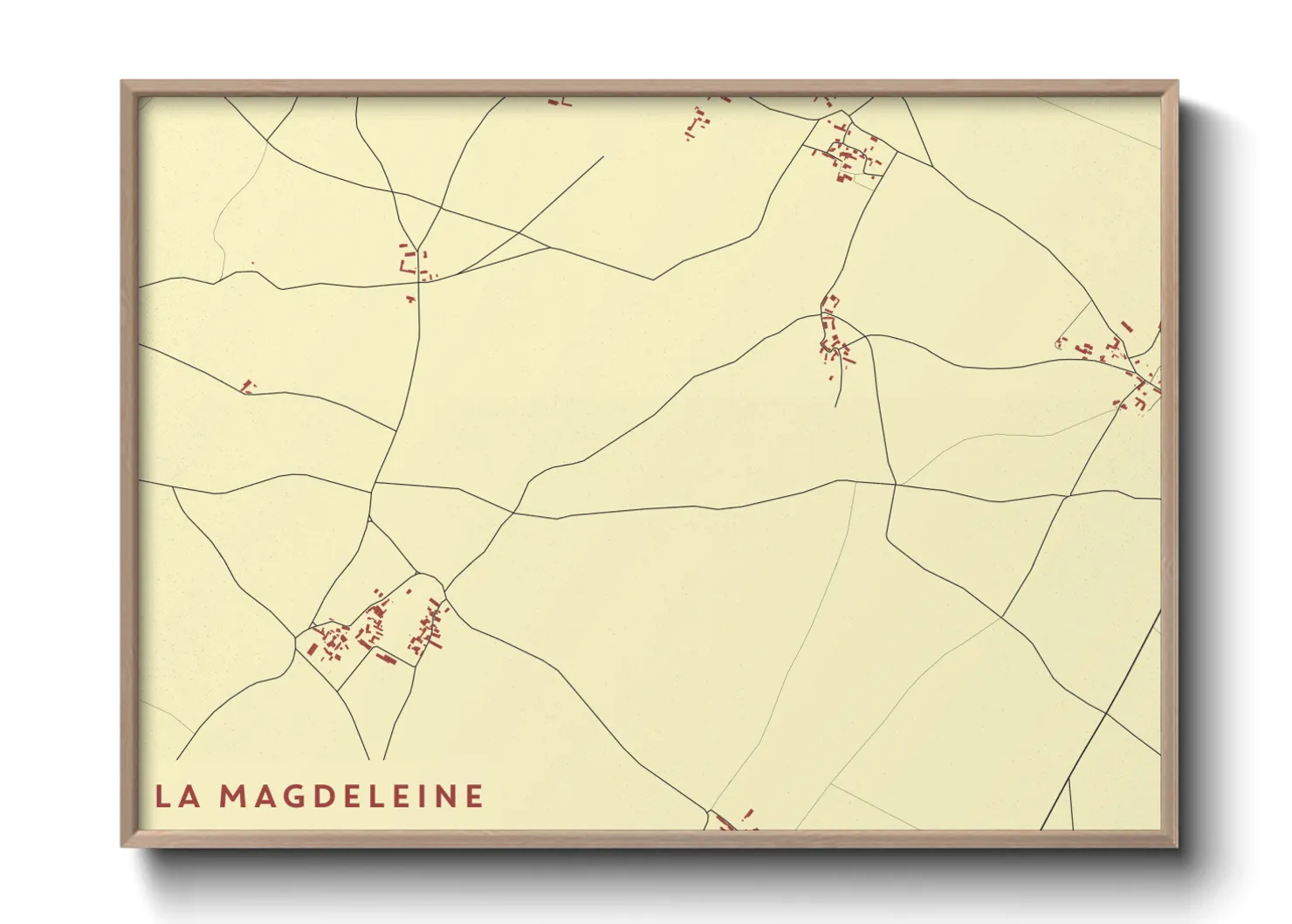 Une affiche de carte sur La Magdeleine