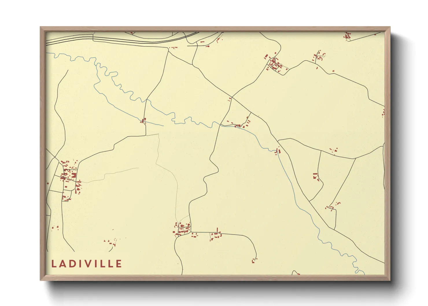 Une affiche de carte sur Ladiville