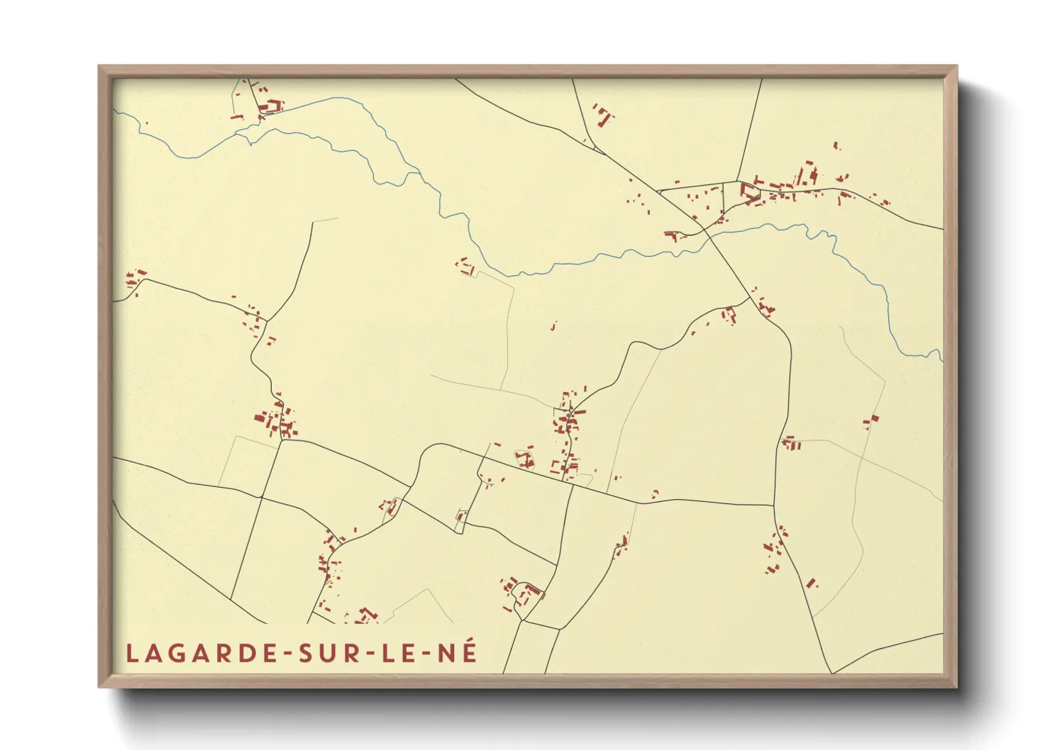 Une affiche de carte sur Lagarde-sur-le-Né
