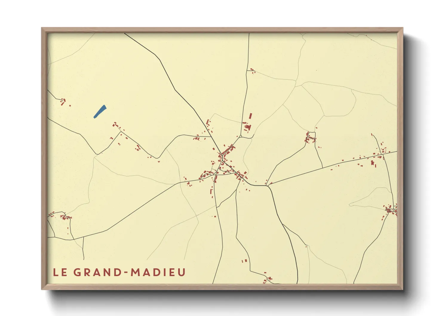 Une affiche de carte sur Le Grand-Madieu