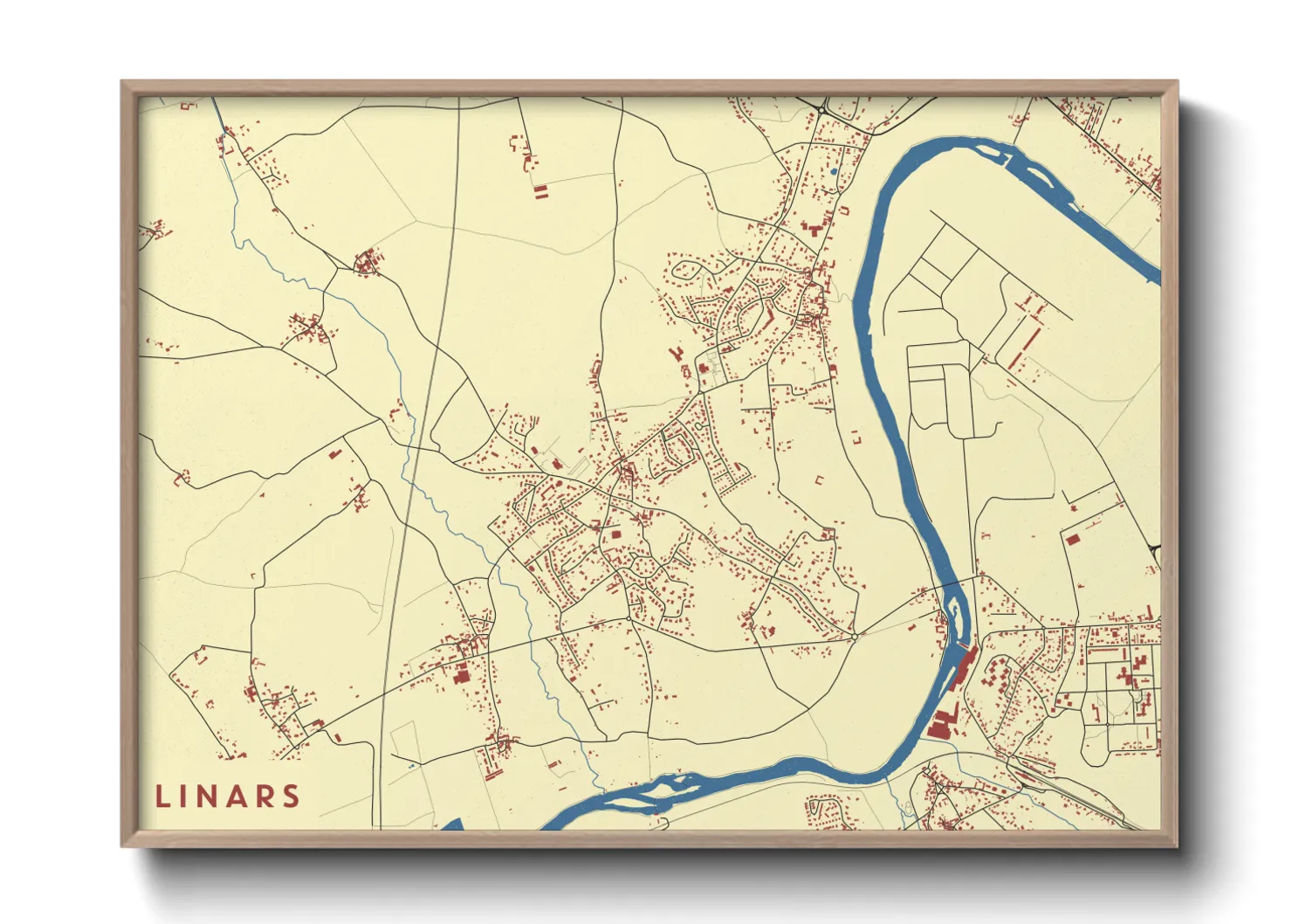 Une affiche de carte sur Linars