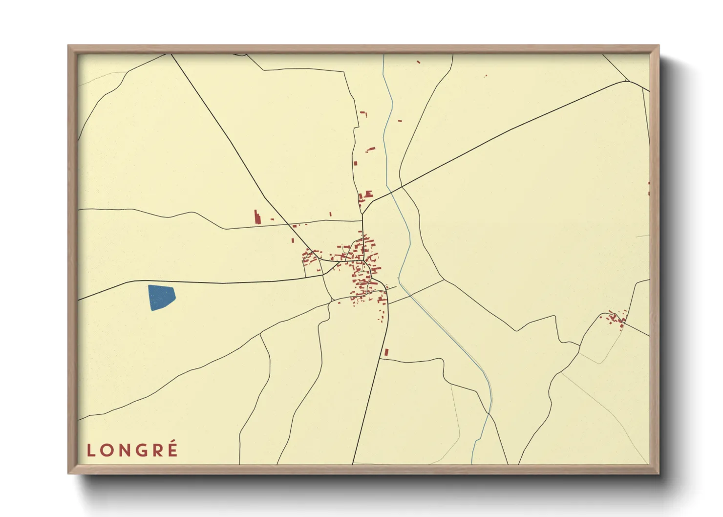 Une affiche de carte sur Longré