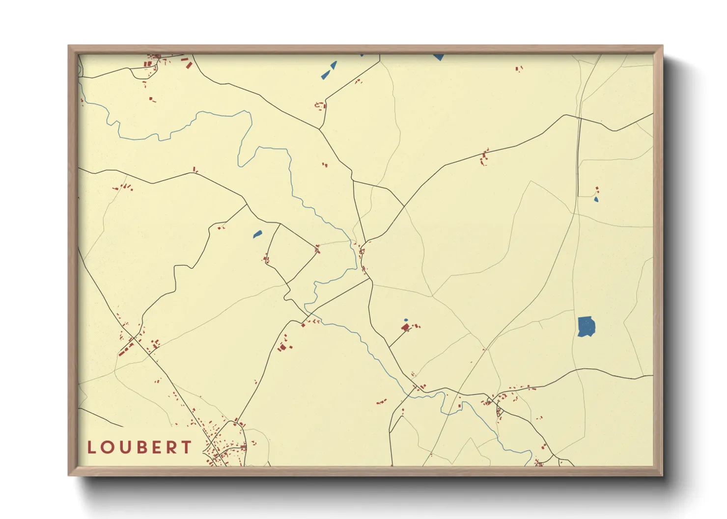 Une affiche de carte sur Loubert