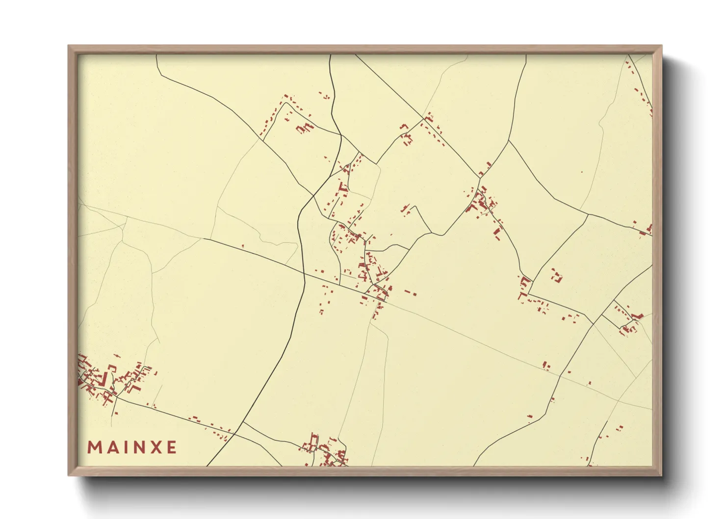 Une affiche de carte sur Mainxe