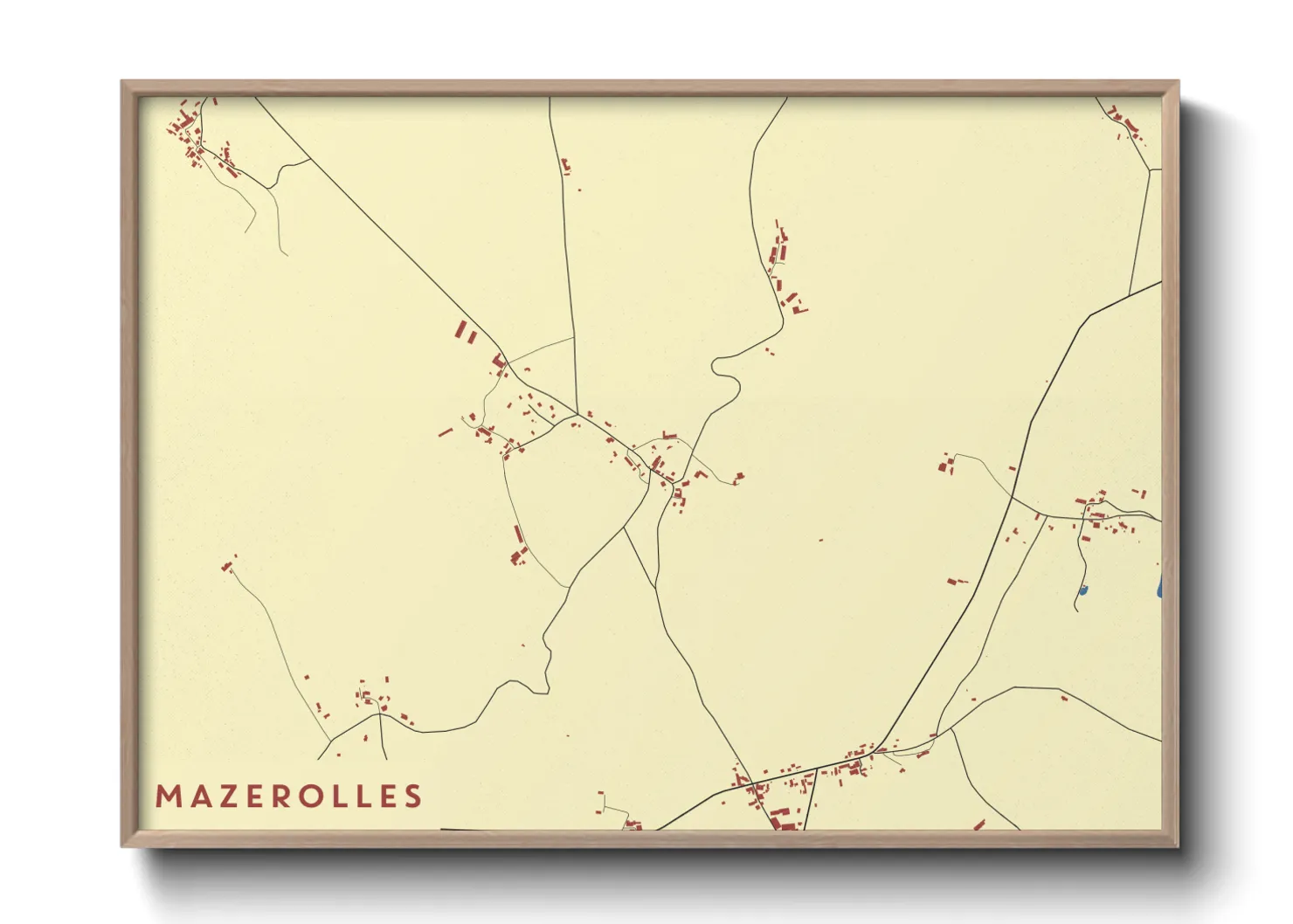 Une affiche de carte sur Mazerolles