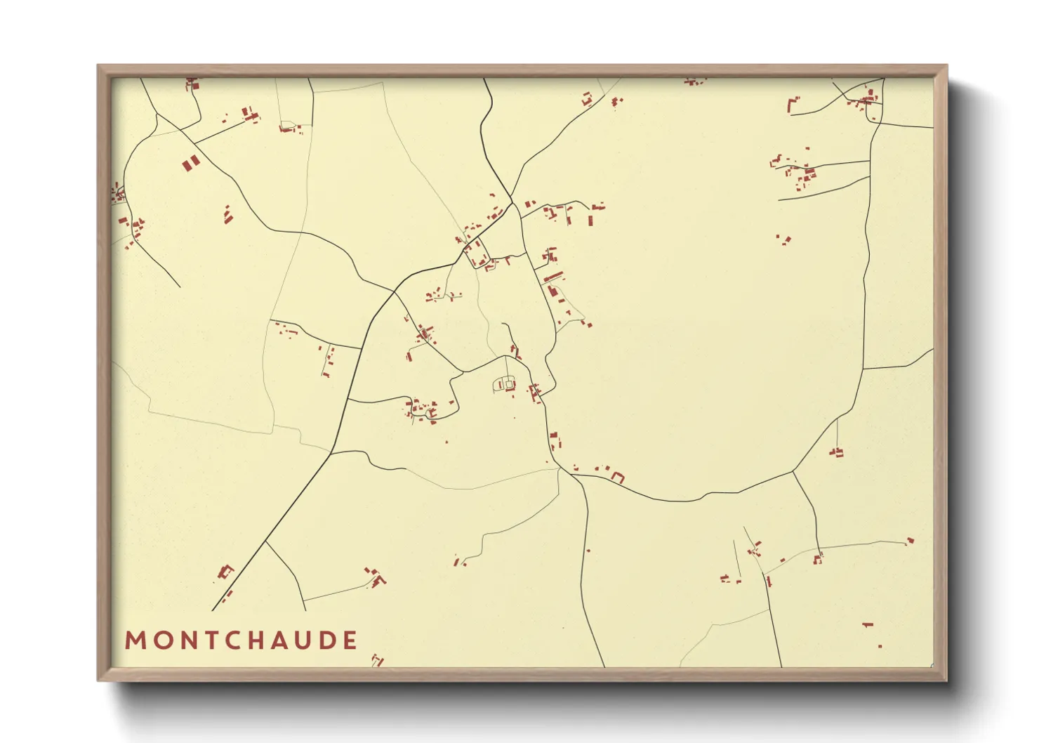 Une affiche de carte sur Montchaude