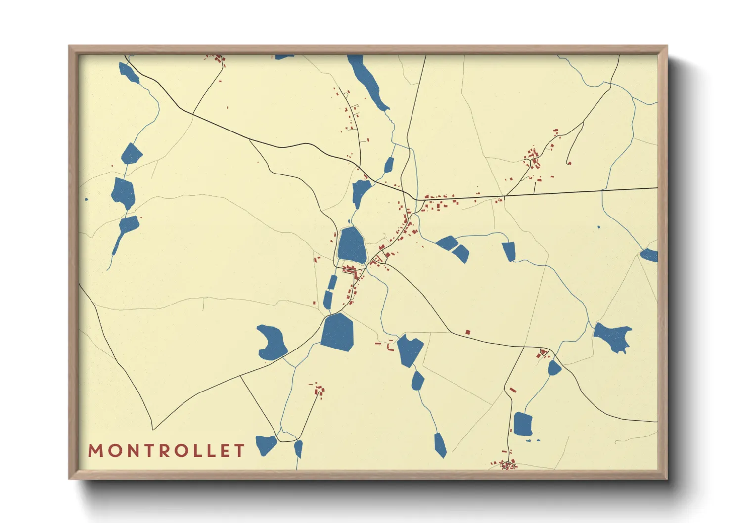 Une affiche de carte sur Montrollet