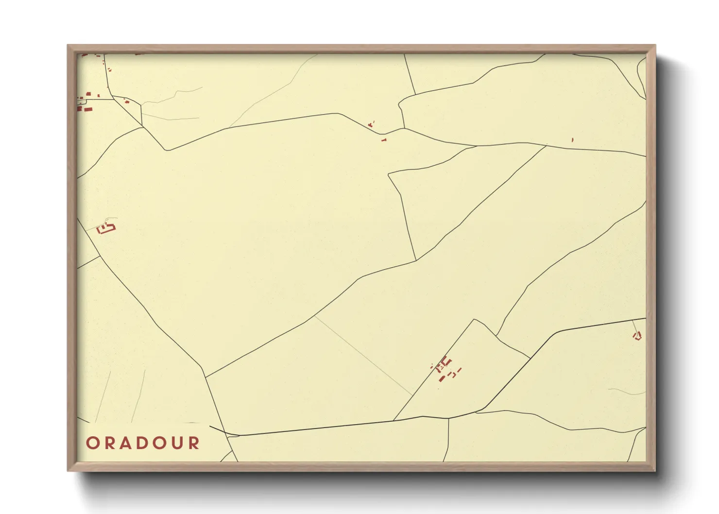 Une affiche de carte sur Oradour