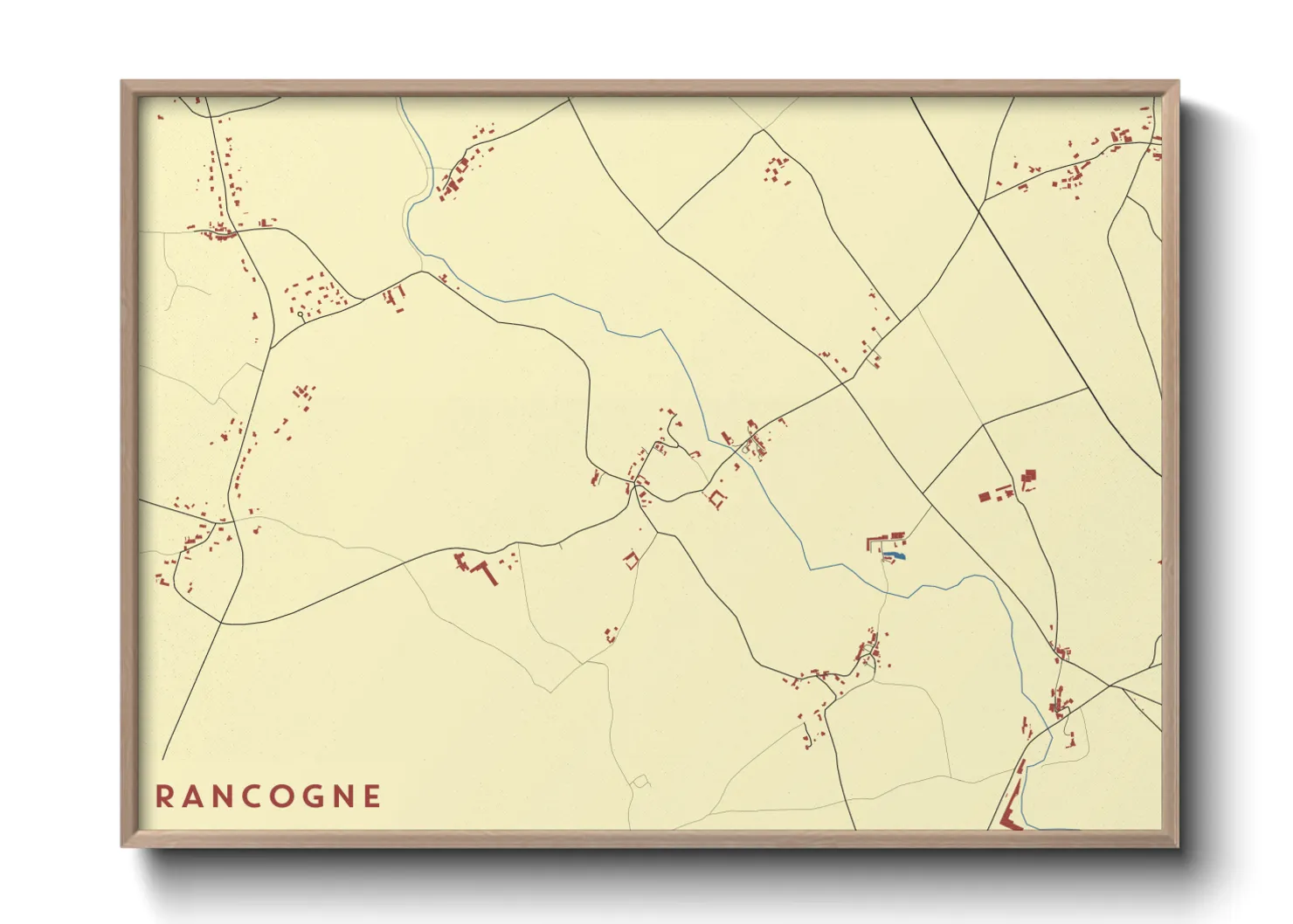 Une affiche de carte sur Rancogne