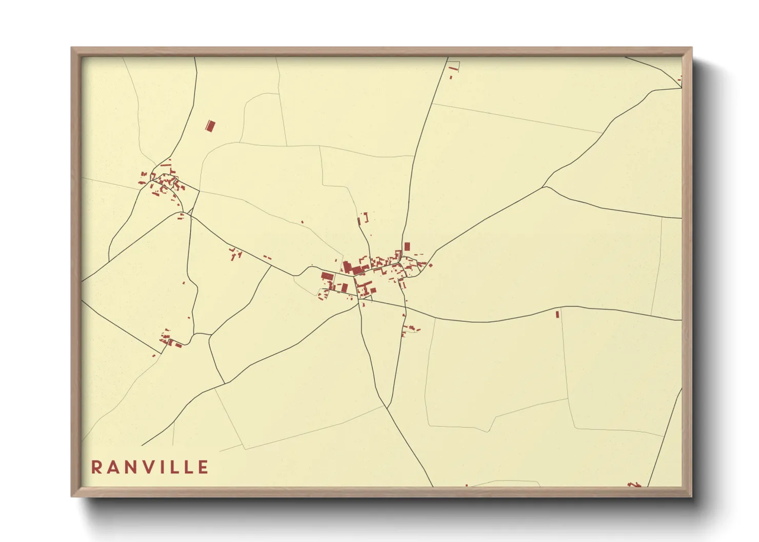 Une affiche de carte sur Ranville