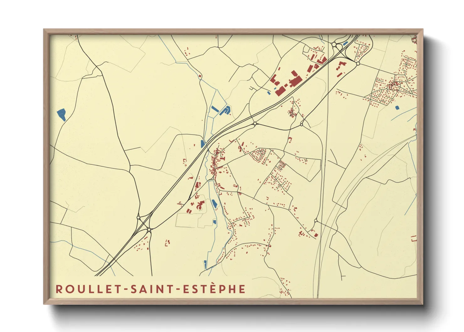 Une affiche de carte sur Roullet-Saint-Estèphe