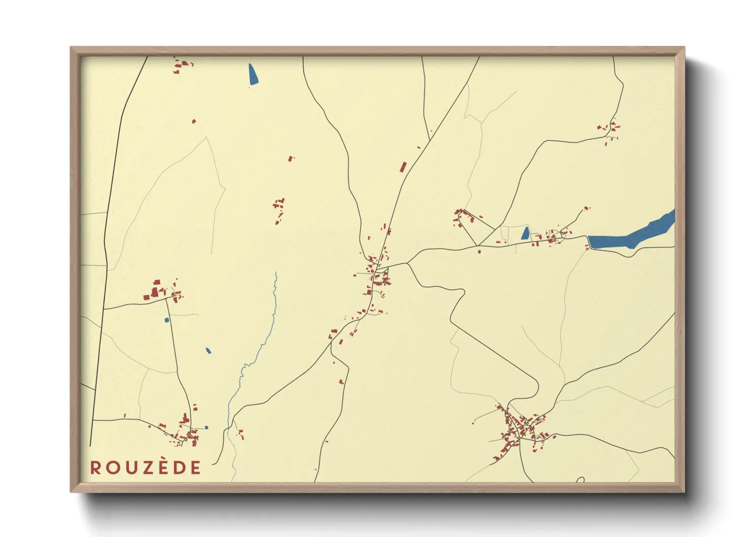 Une affiche de carte sur Rouzède