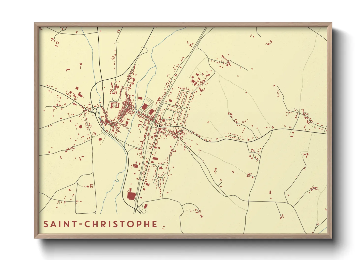 Une affiche de carte sur Saint-Christophe