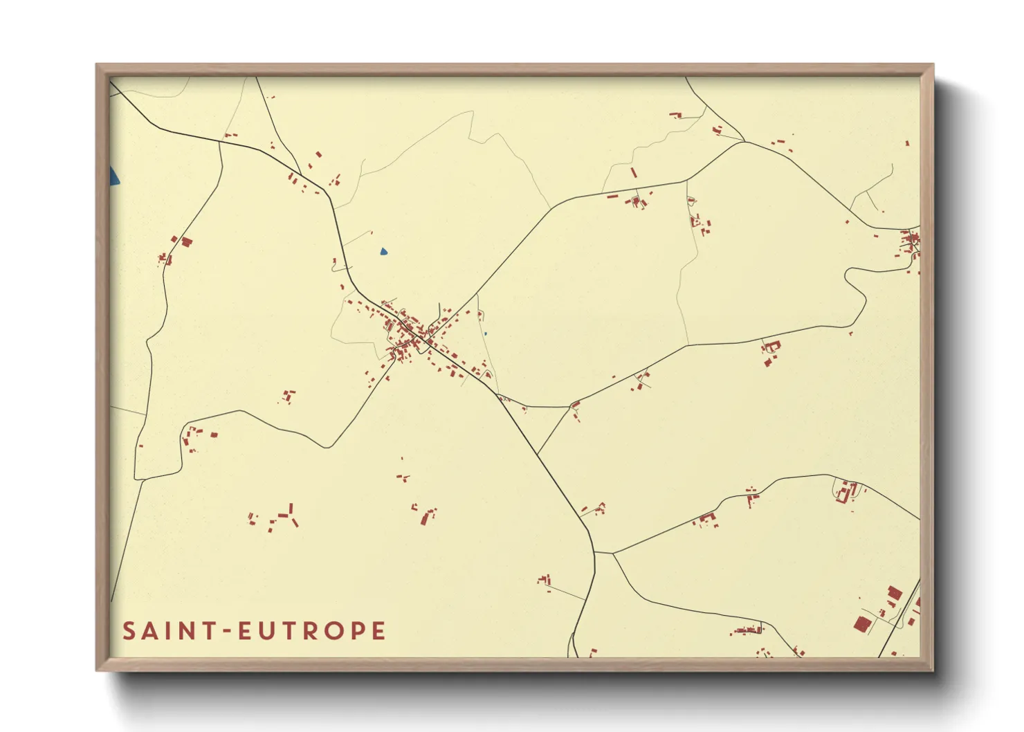 Une affiche de carte sur Saint-Eutrope