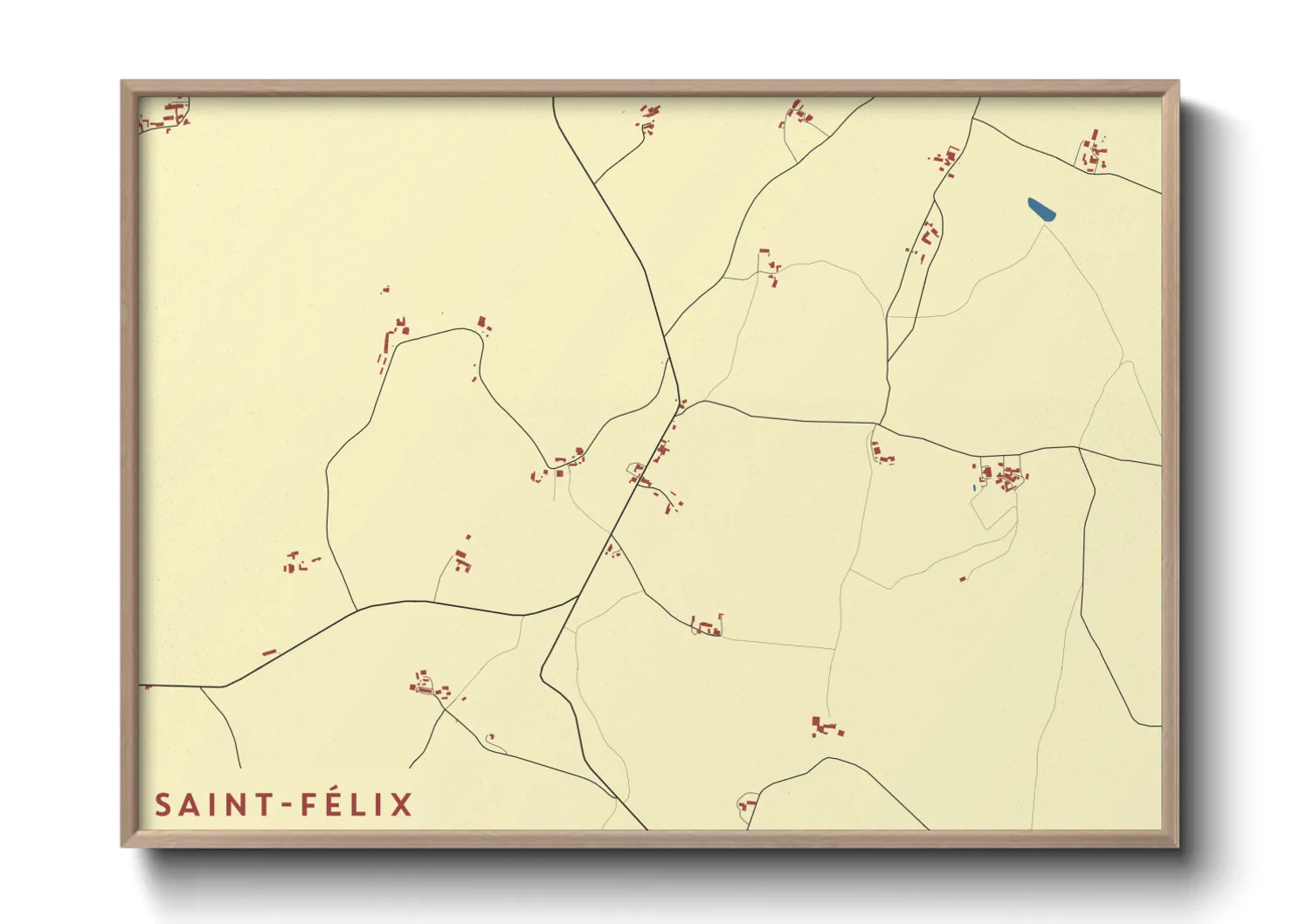 Une affiche de carte sur Saint-Félix