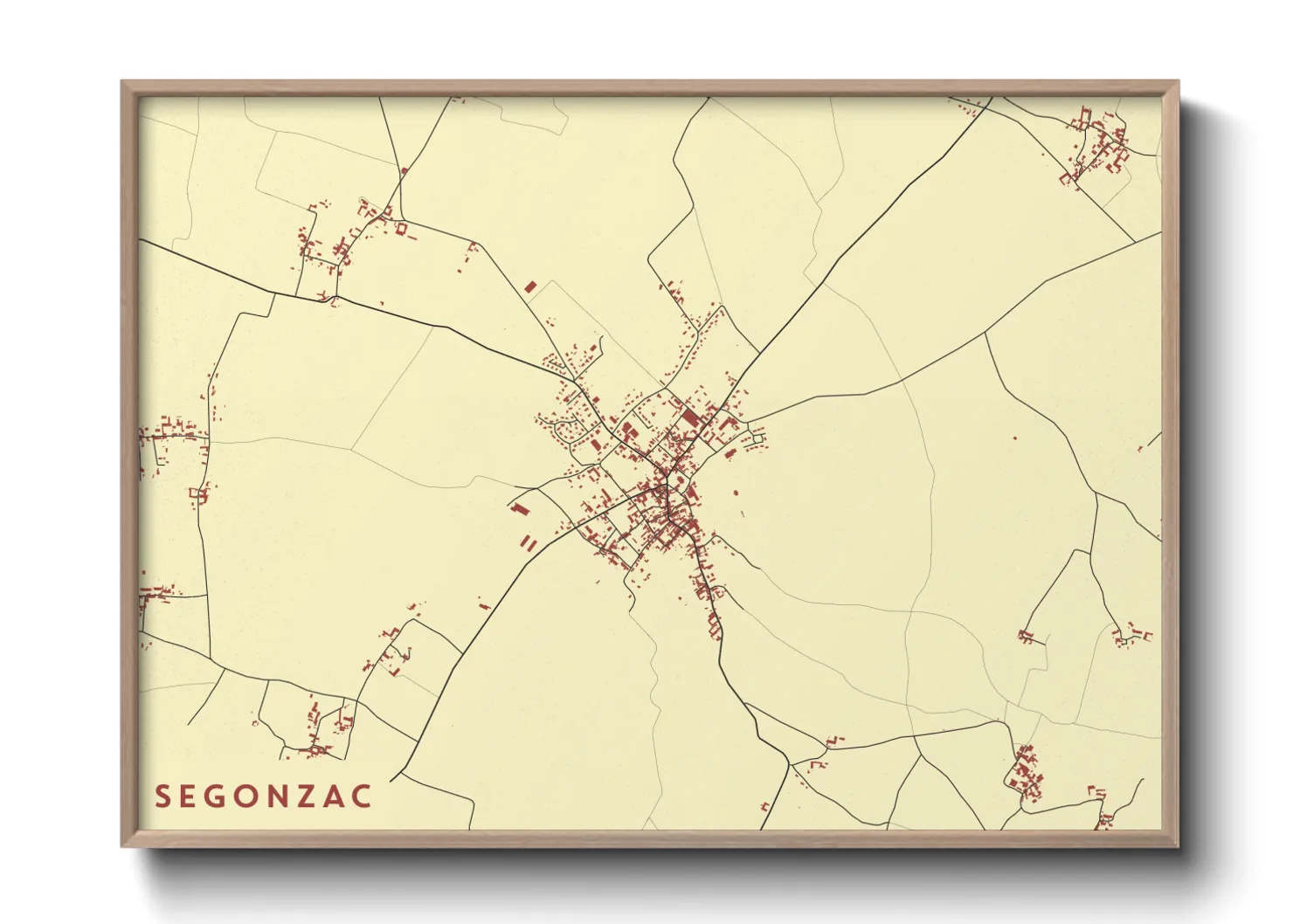 Une affiche de carte sur Segonzac