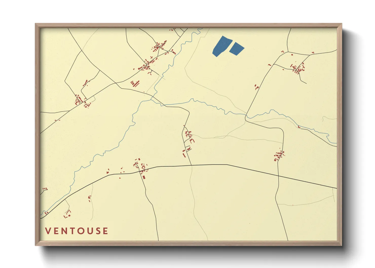 Une affiche de carte sur Ventouse