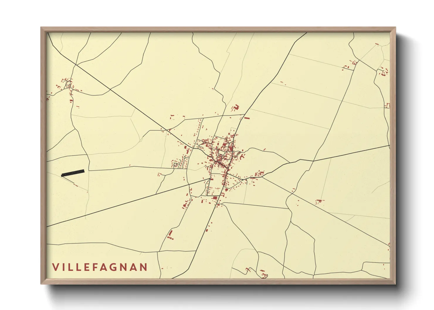 Une affiche de carte sur Villefagnan