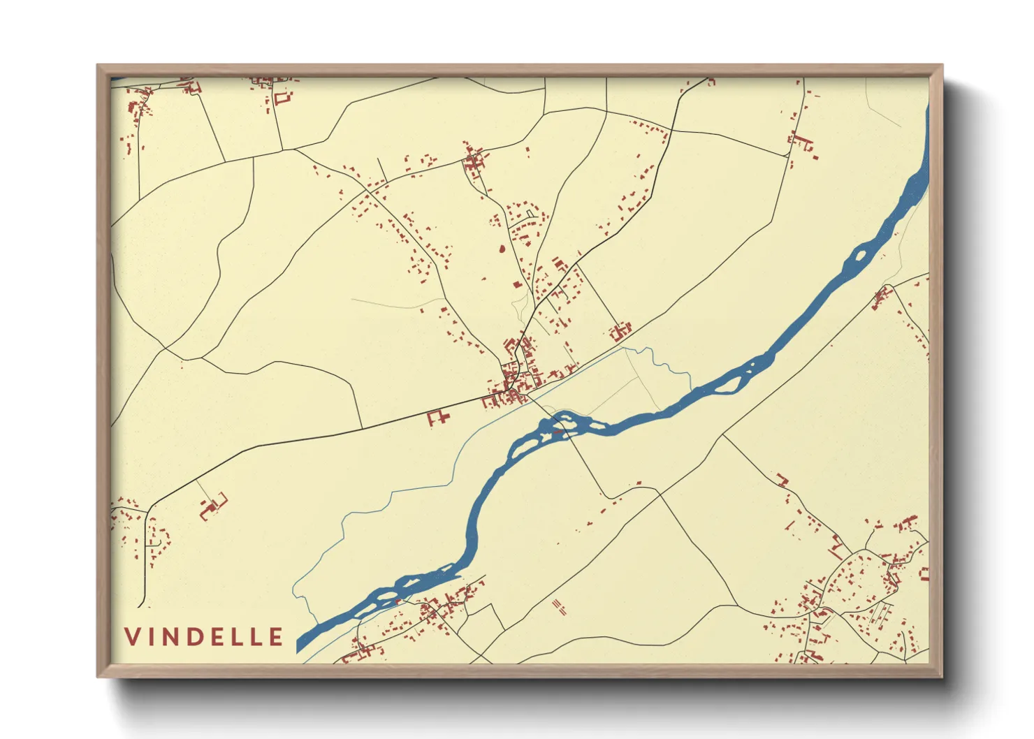 Une affiche de carte sur Vindelle