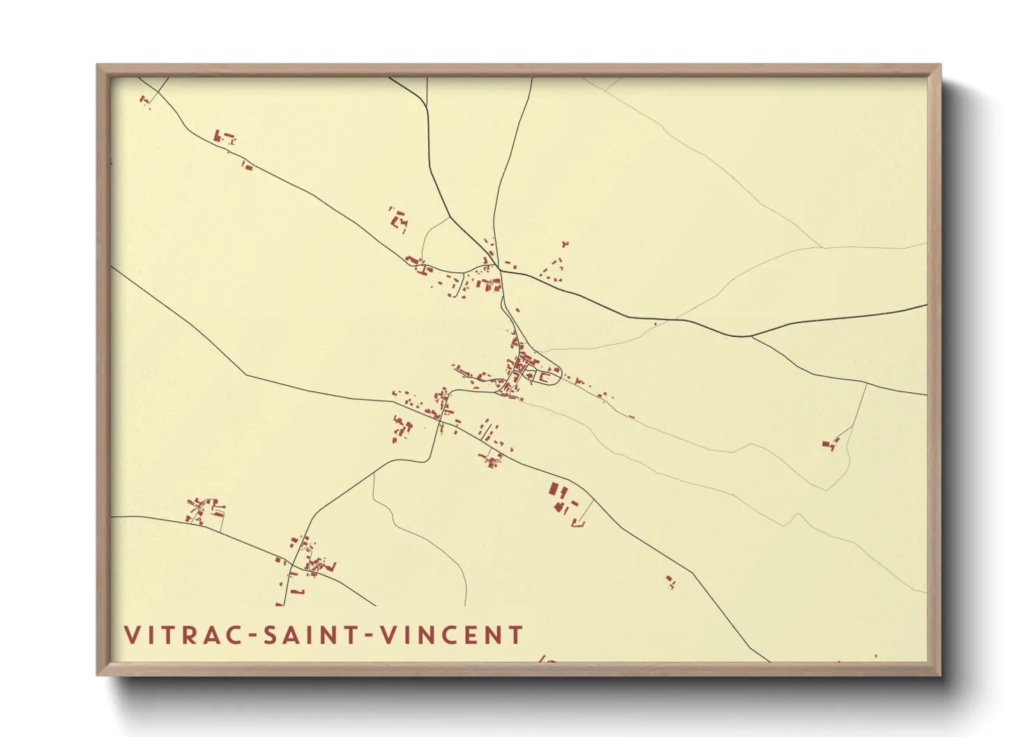 Une affiche de carte sur Vitrac-Saint-Vincent