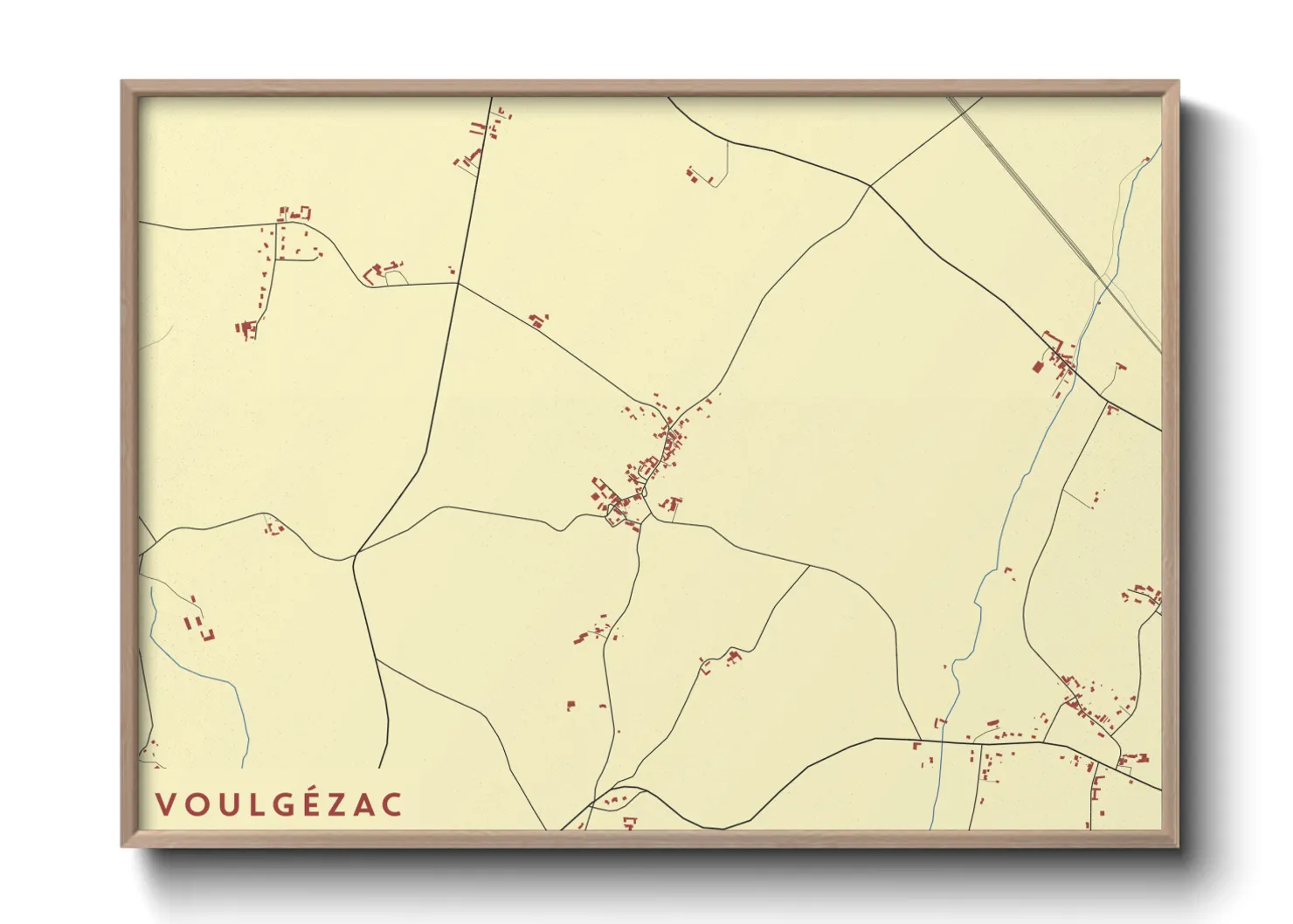 Une affiche de carte sur Voulgézac