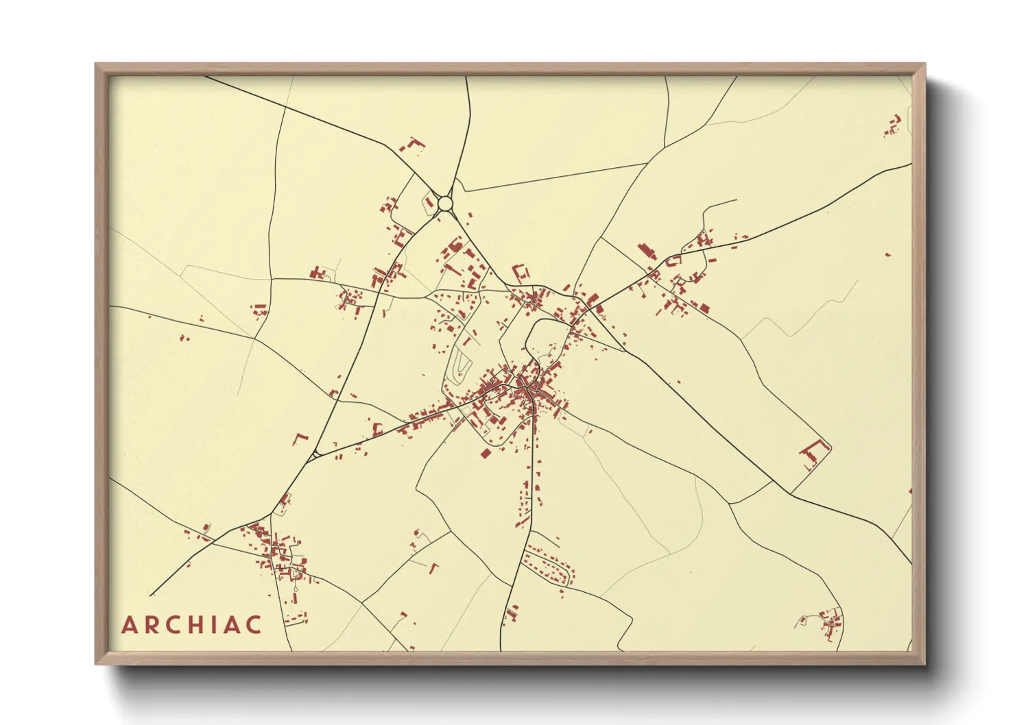 Une affiche de carte sur Archiac