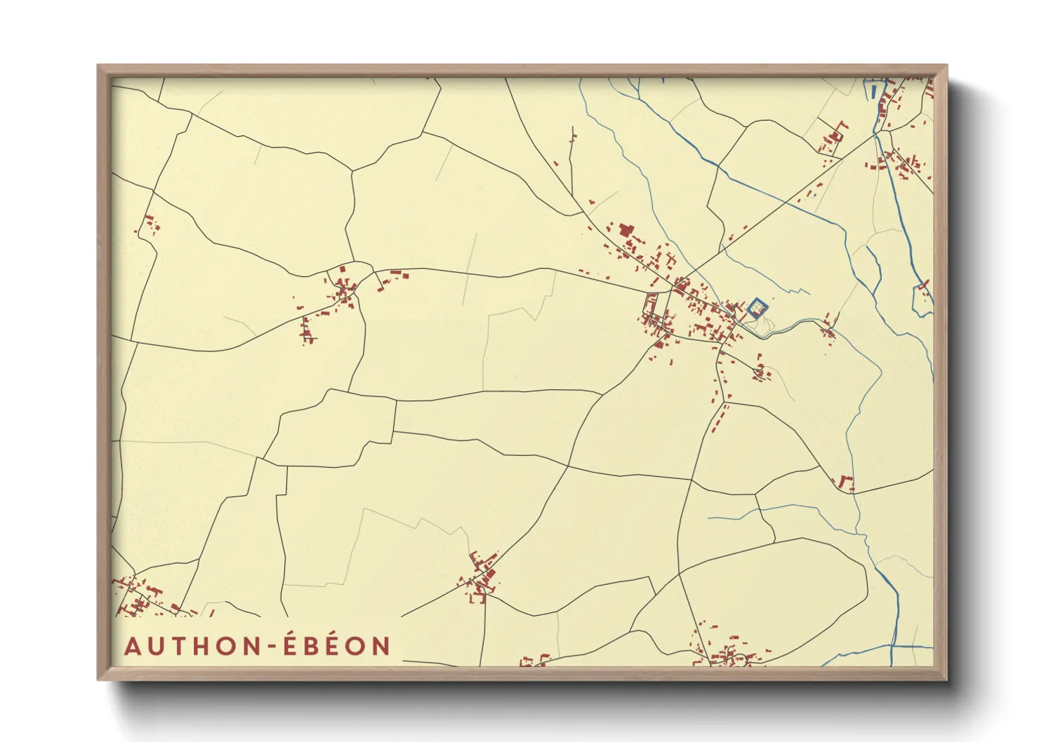 Une affiche de carte sur Authon-Ébéon