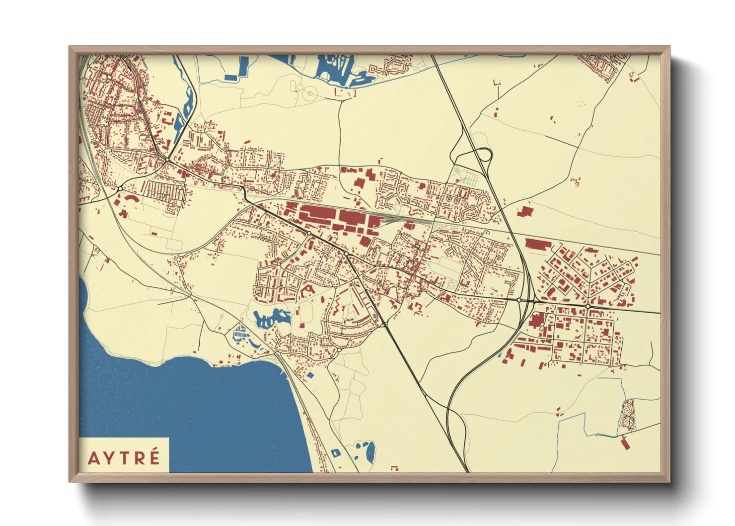Une affiche de carte sur Aytré
