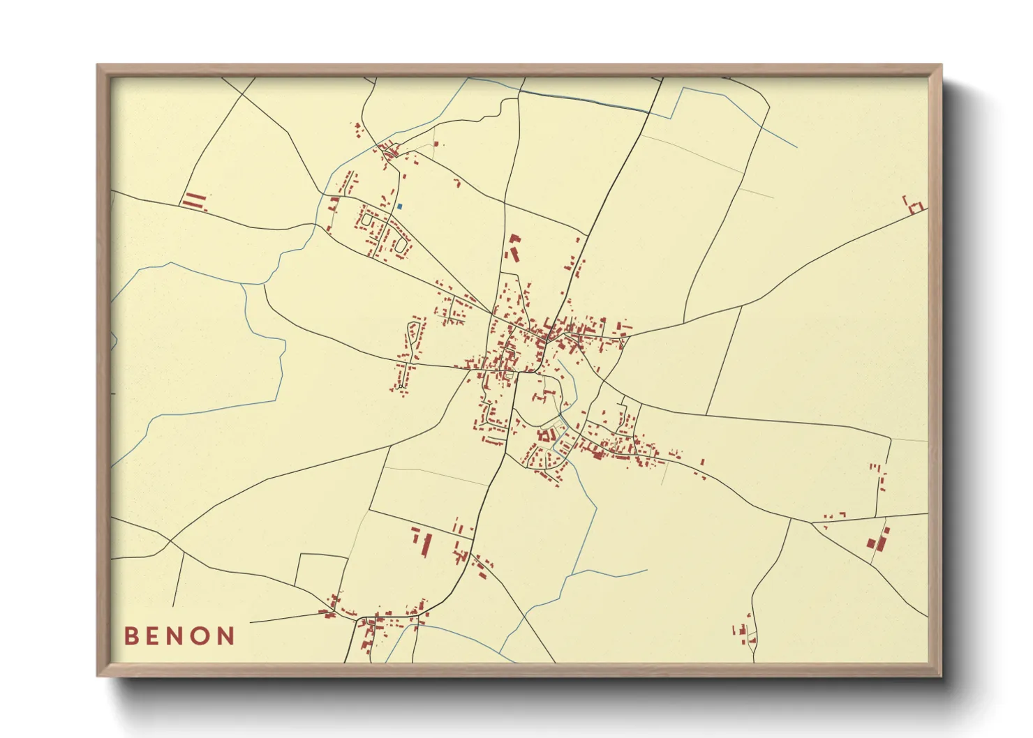 Une affiche de carte sur Benon