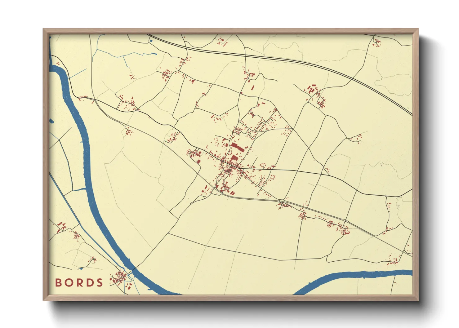 Une affiche de carte sur Bords