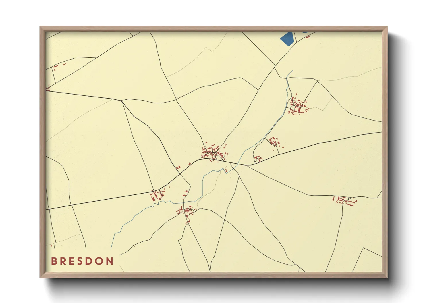 Une affiche de carte sur Bresdon