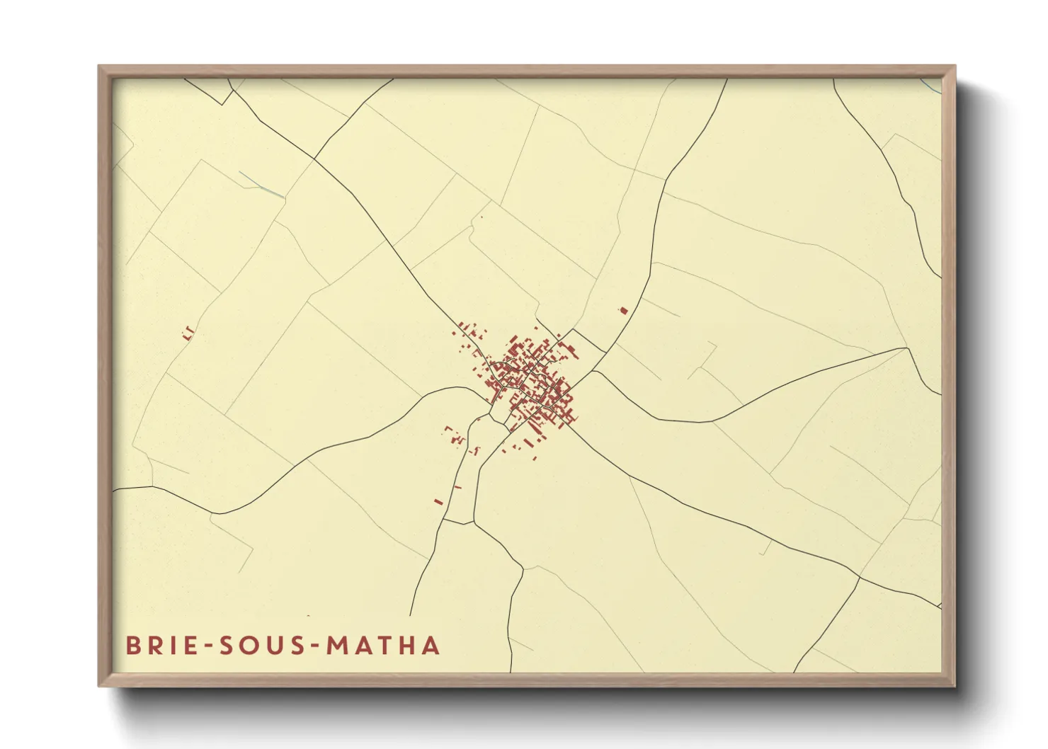 Une affiche de carte sur Brie-sous-Matha