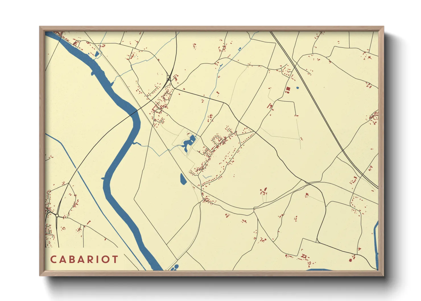 Une affiche de carte sur Cabariot
