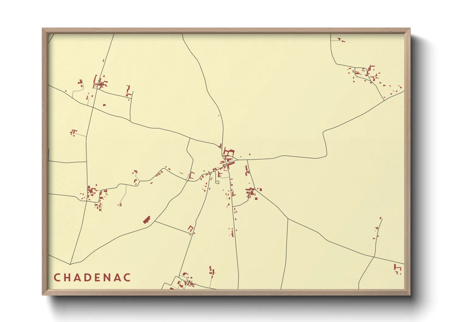 Une affiche de carte sur Chadenac