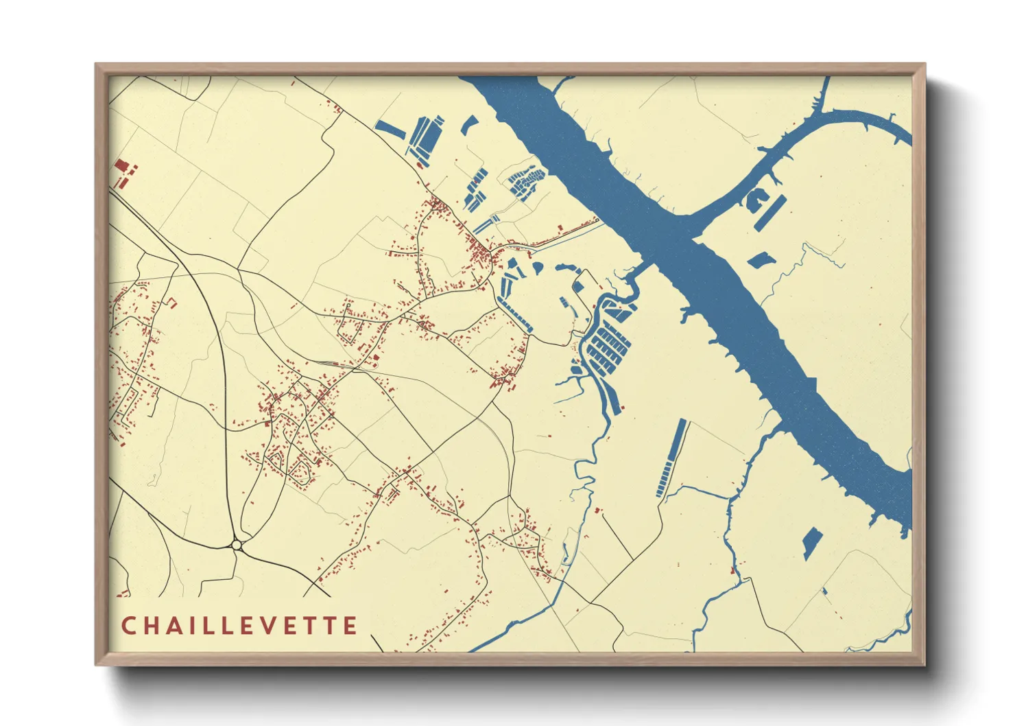 Une affiche de carte sur Chaillevette