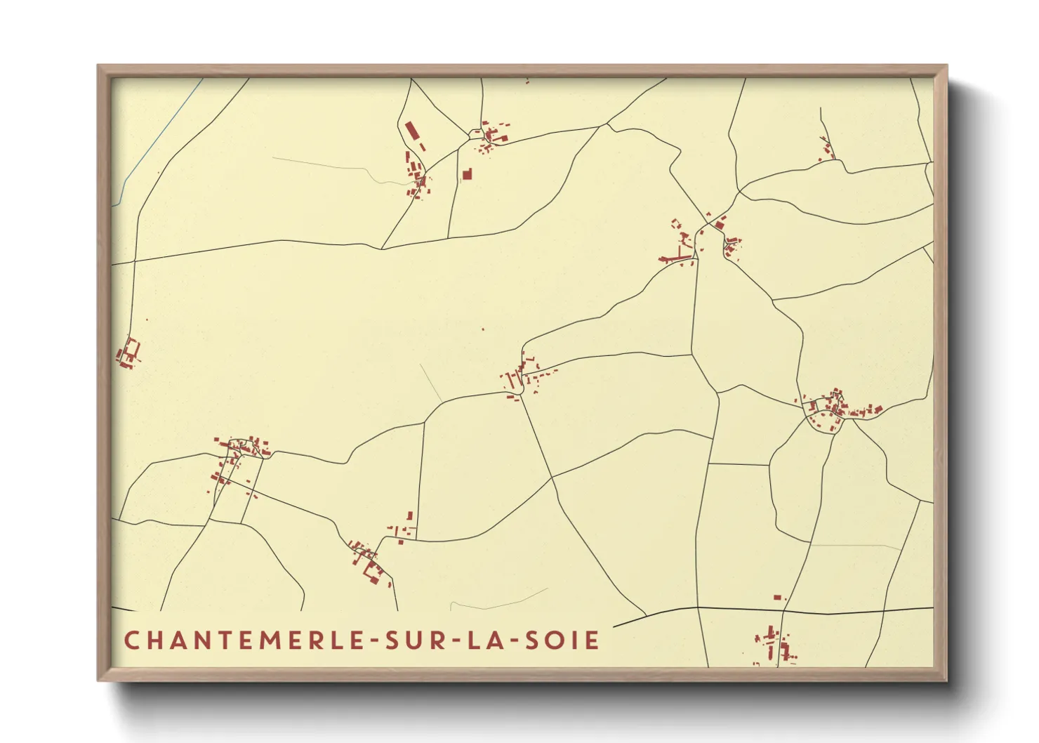 Une affiche de carte sur Chantemerle-sur-la-Soie