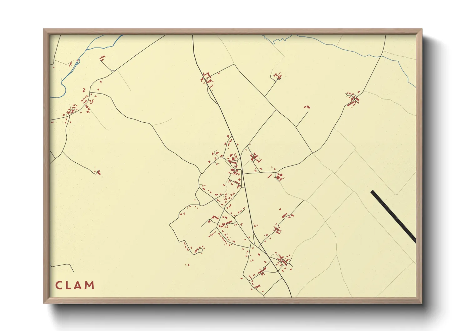 Une affiche de carte sur Clam