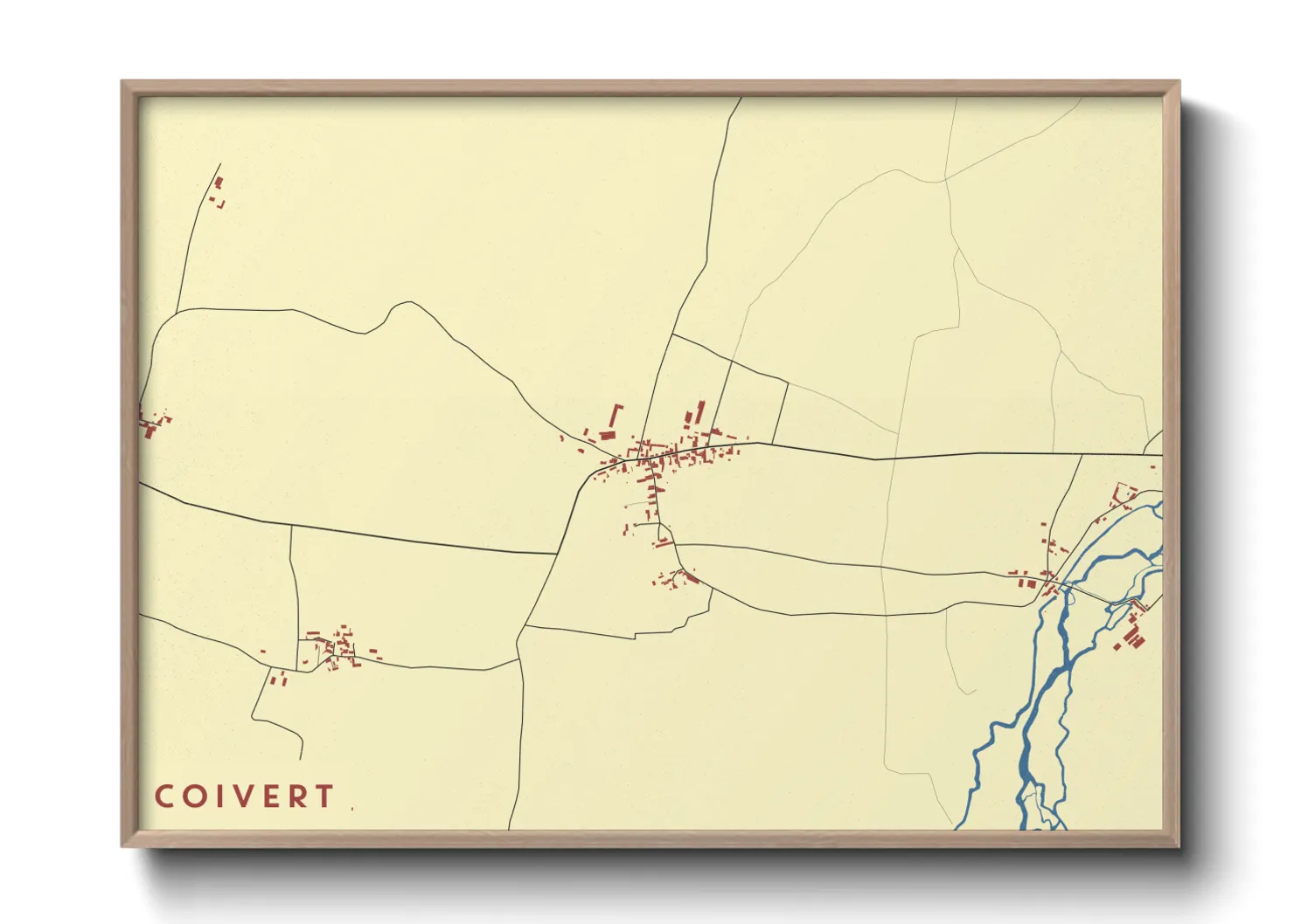 Une affiche de carte sur Coivert